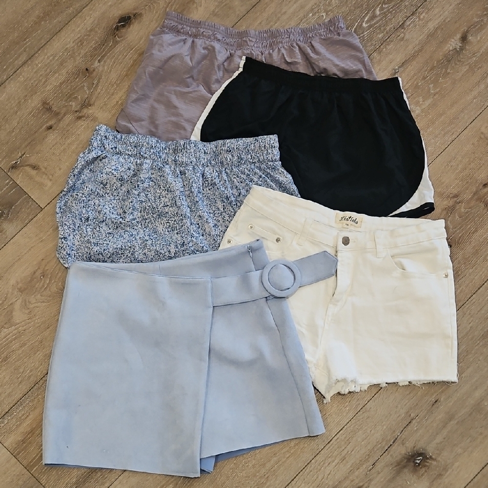 Women's Blue Wrap Shorts
